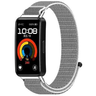 For Huawei Band 9 / 9 NFC / 8 / 8 NFC Nylon Loop Hook and Loop Fastener Watch Band(Seashell)