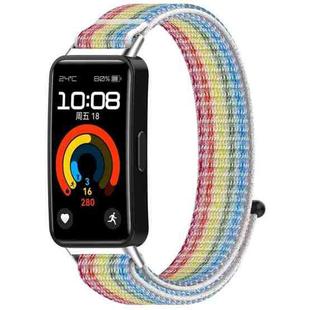 For Huawei Band 9 / 9 NFC / 8 / 8 NFC Nylon Loop Hook and Loop Fastener Watch Band(Colorful)