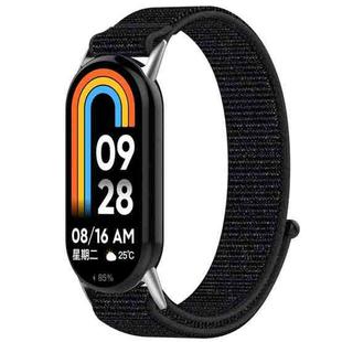 For Xiaomi Mi Band 8 / 8 NFC Nylon Loop Hook and Loop Fastener Watch Band(Official Black)