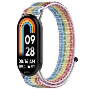 For Xiaomi Mi Band 8 / 8 NFC Nylon Loop Hook and Loop Fastener Watch Band(Colorful)