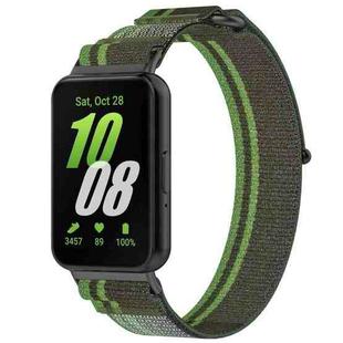 For Samsung Galaxy Fit 3 Loop Nylon Watch Band(Dark Green)