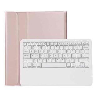 For iPad Pro 13 2024 A13B Detachable Ultra-Thin Bluetooth Touch Keyboard Leather Tablet Case with Pen Slot(Rose Gold)
