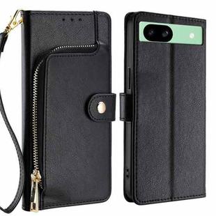 For Google Pixel 8a Zipper Bag Leather Phone Case(Black)