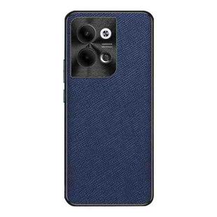 For OPPO Reno9 Cross Texture PU Leather Phone Case(Sapphire Blue)