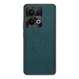 For OPPO Reno9 Pro+ Cross Texture PU Leather Phone Case(Dark Green)