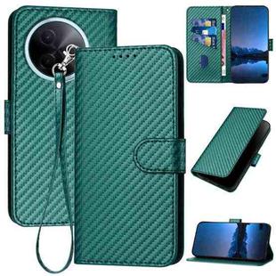 For vivo Y39 5G YX0070 Carbon Fiber Buckle Leather Phone Case with Lanyard(Dark Green)