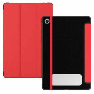 For Samsung Galaxy Tab A9+ Carbon Fiber Leather Smart Tablet Case(Red)