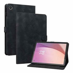 For Lenovo Tab M8 4th Gen TB300FU Lily Embossed Leather Tablet Case(Black)