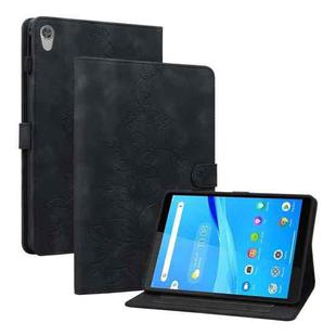 For Lenovo Tab M8 HD 8.0 Lily Embossed Leather Tablet Case(Black)