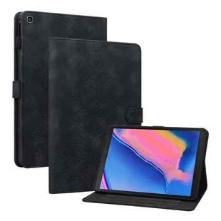 For Samsung Galaxy Tab A 8.0 2019 Lily Embossed Leather Tablet Case(Black)