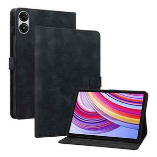 For Xiaomi Redmi Pad Pro 12.1 Lily Embossed Leather Tablet Case(Black)