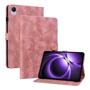 For Xiaomi Redmi K Pad 8.8 inch Lily Embossed Leather Tablet Case(Pink)