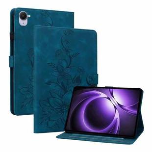 For Xiaomi Redmi K Pad 8.8 inch Lily Embossed Leather Tablet Case(Dark Blue)