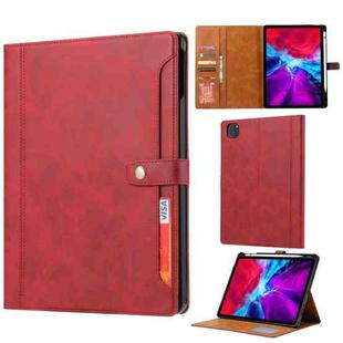 For iPad Pro 11 2024 Calf Texture Double Fold Clasp Horizontal Flip Leather Smart Tablet Case(Red)