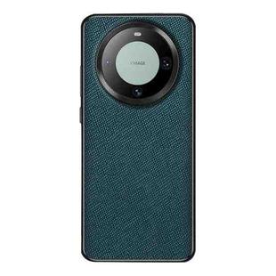 For Huawei Mate 60 Cross Texture PU Leather Phone Case(Dark Green)