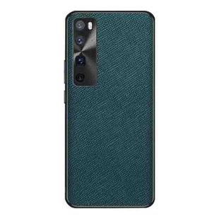 For Huawei nova 7 Pro 5G Cross Texture PU Leather Phone Case(Dark Green)