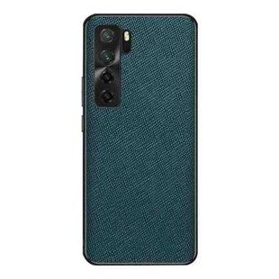 For Huawei nova 7 5G Cross Texture PU Leather Phone Case(Dark Green)