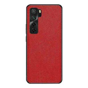 For Huawei nova 7 5G Cross Texture PU Leather Phone Case(Red)