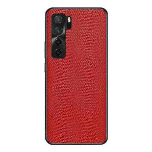 For Huawei nova 7 SE Cross Texture PU Leather Phone Case(Red)