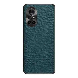 For Huawei nova 8 Cross Texture PU Leather Phone Case(Dark Green)