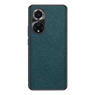 For Huawei nova 9 Pro Cross Texture PU Leather Phone Case(Dark Green)