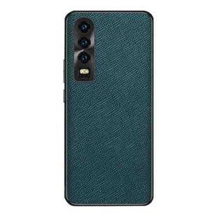 For Huawei P30 Cross Texture PU Leather Phone Case(Dark Green)