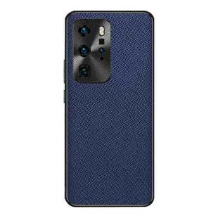 For Huawei P40 Pro Cross Texture PU Leather Phone Case(Sapphire Blue)