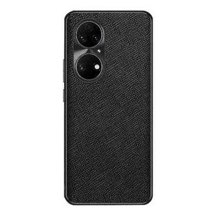 For Huawei P50 Cross Texture PU Leather Phone Case(Black)