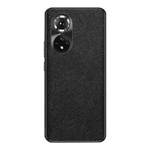 For Honor 50 Cross Texture PU Leather Phone Case(Black)