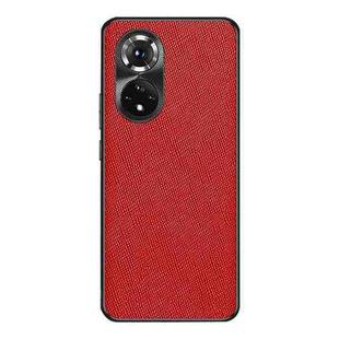 For Honor 50 Cross Texture PU Leather Phone Case(Red)