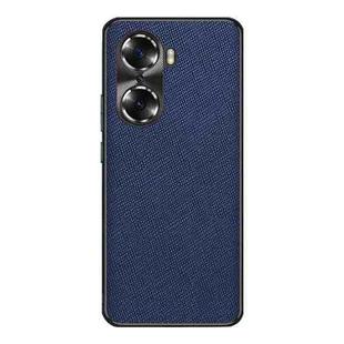For Honor 60 Pro Cross Texture PU Leather Phone Case(Sapphire Blue)