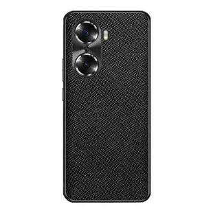 For Honor 60 Pro Cross Texture PU Leather Phone Case(Black)