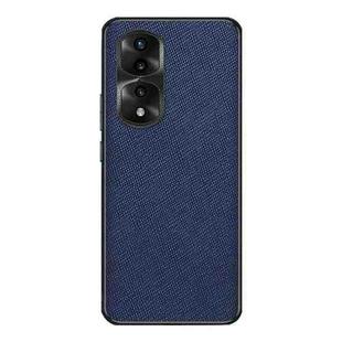 For Honor 70 Pro Cross Texture PU Leather Phone Case(Sapphire Blue)