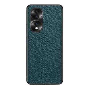 For Honor 70 Cross Texture PU Leather Phone Case(Dark Green)