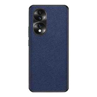 For Honor 70 Cross Texture PU Leather Phone Case(Sapphire Blue)