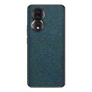 For Honor 80 Cross Texture PU Leather Phone Case(Dark Green)