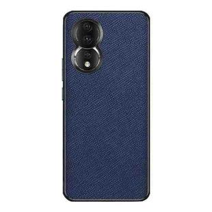 For Honor 80 Cross Texture PU Leather Phone Case(Sapphire Blue)