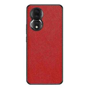 For Honor 80 Cross Texture PU Leather Phone Case(Red)