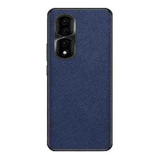 For Honor 90 Pro Cross Texture PU Leather Phone Case(Sapphire Blue)