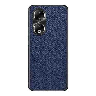 For Honor 90 Cross Texture PU Leather Phone Case(Sapphire Blue)