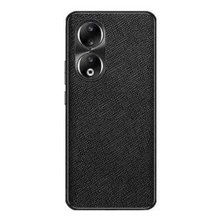 For Honor 90 Cross Texture PU Leather Phone Case(Black)