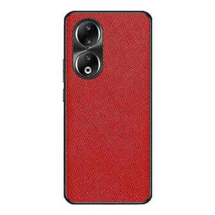 For Honor 90 Cross Texture PU Leather Phone Case(Red)