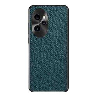 For Honor 100 Pro Cross Texture PU Leather Phone Case(Dark Green)