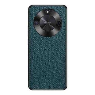 For Honor X50 Cross Texture PU Leather Phone Case(Dark Green)