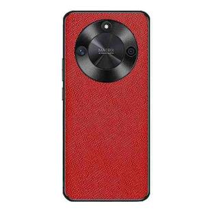 For Honor X50 Cross Texture PU Leather Phone Case(Red)