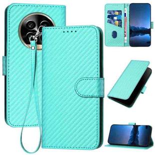 For Realme 13 Pro / 13 Pro+ Global YX0070 Carbon Fiber Buckle Leather Phone Case with Lanyard(Light Blue)