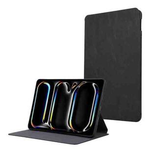 For iPad Pro 11 2024 TPU Flip Tablet Protective Leather Case(Black)