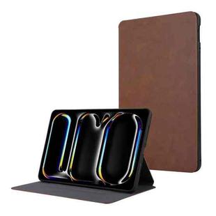 For iPad Pro 11 2024 TPU Flip Tablet Protective Leather Case(Brown)