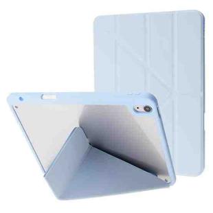 For iPad Air 11 2024 Deformation Transparent Acrylic Leather Tablet Case(Light Blue)