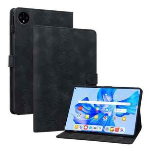 For Huawei MatePad Pro 11 2022 Lily Embossed Leather Tablet Case(Black)